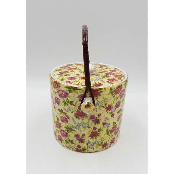 Formalities by Baum Bros Jubilee Yellow Rose Biscuit Cookie Jar Ice Bucket - Picture 2 of 12